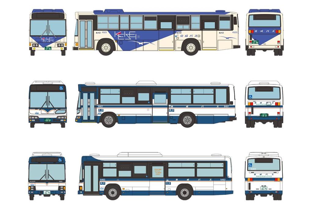 The Bus Collection Bus Collection Keisei Bus 20th Anniversary 3-Car Set Diorama Supplies