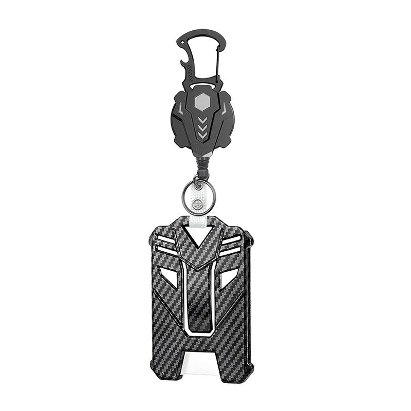 New Heavy Duty Retractable Pull Badges Id Reel Carabiner Key Chain Buckle Key Holder Outdoor Keychain Holds Multiple Tools