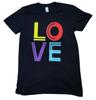 Black Men's Love Logo Colors Font youth/Adults 100% Cotton T-shirt Mens Tees Tops Size-adults