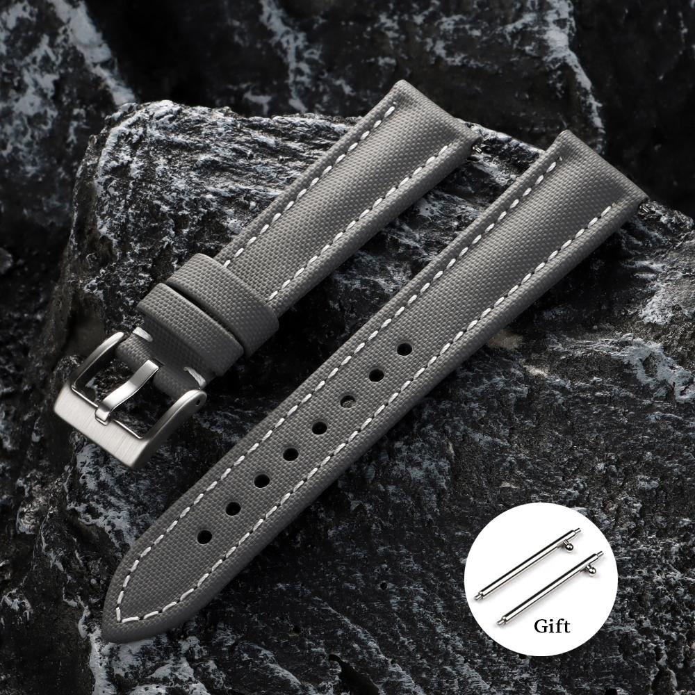 Sailcloth Watch Strap 18mm 19mm 20mm 21mm 22mm Nylon Waterproof Watchband for Omega for Seiko Men Women Quick Release Bracelet
