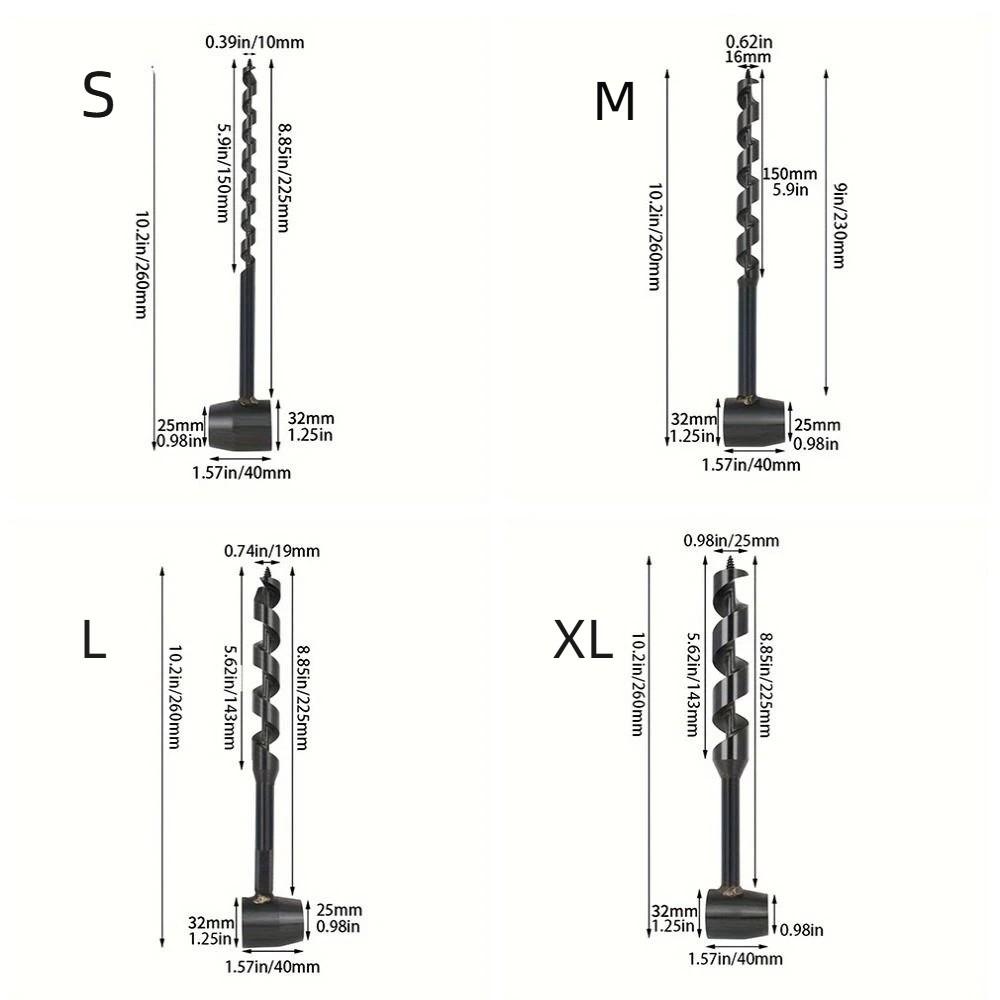 Carbon Steel Woodworking Drill Bit Sturdy Hole Opener Auger Drill Bits  Hard Soft Plastic