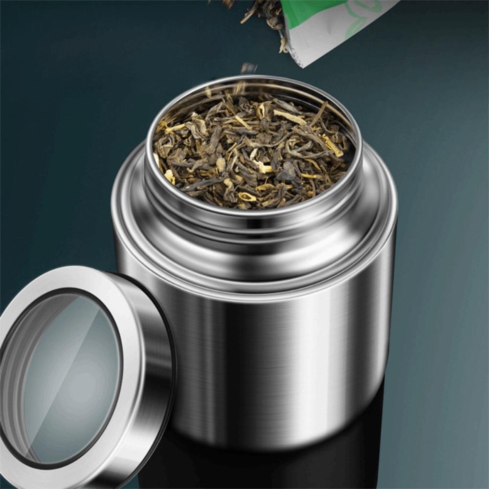 Moisture-Proof Stainless Steel Tea Canister Airtight Tea Storage Jar Sugar