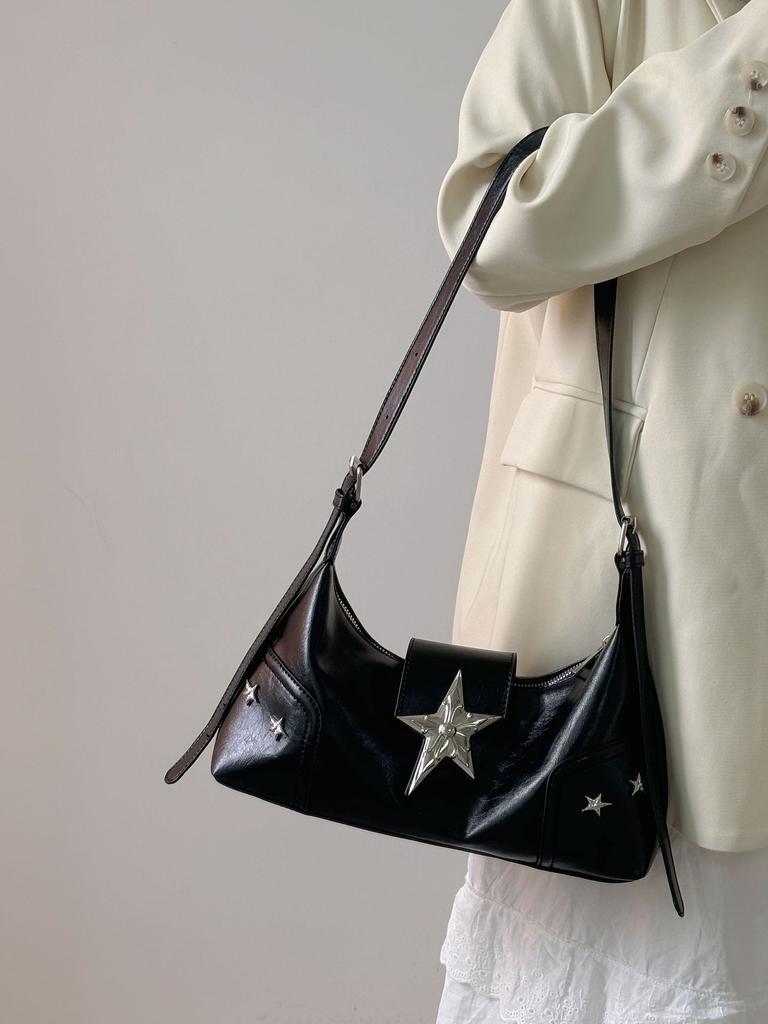 JIAERDI Versatile Star Y2k Shoulder Bags Hot Girls Sweet Cool Pu Leather Casual Crossbody Bags Female Retro Messenger Bag 2025