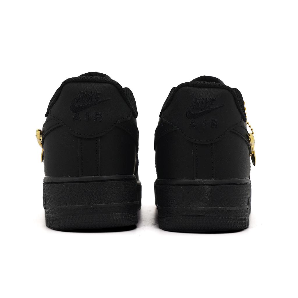 Nike Air Force 1 TNT Liquid Metal S Cushioning Slip Resistant Low Top Skateboard Shoes Unisex Black Gold CW2288-001(Team1697-TNTS)