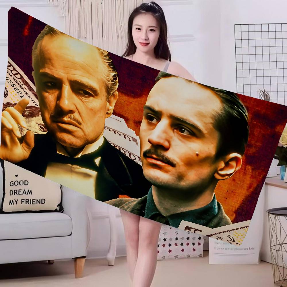 Classic Movie G-Godfather Microfiber Printed Beach Towel Mountain Climbing Yoga Beach Swimming Running Absorbent Soft Towel