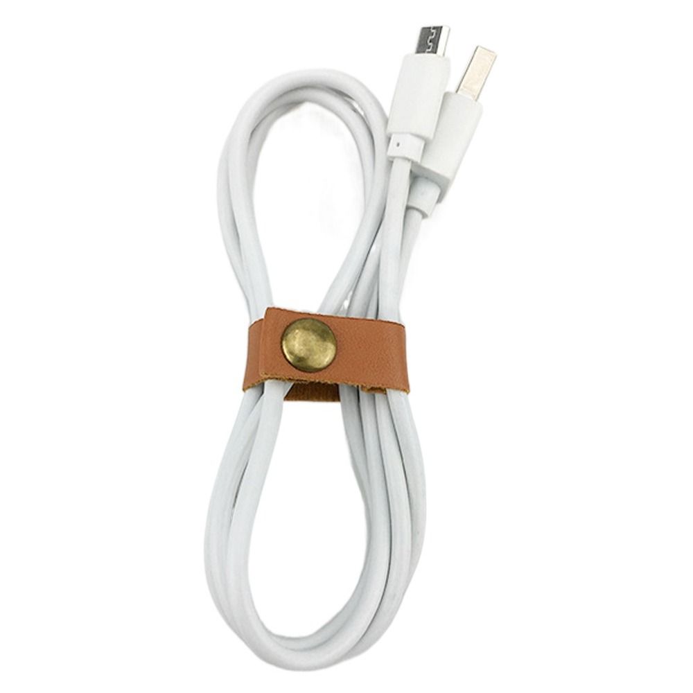 10Pcs/Pack Storage Cord Keeper PU Leather Cable Management Cable Straps  Wrap Headphone