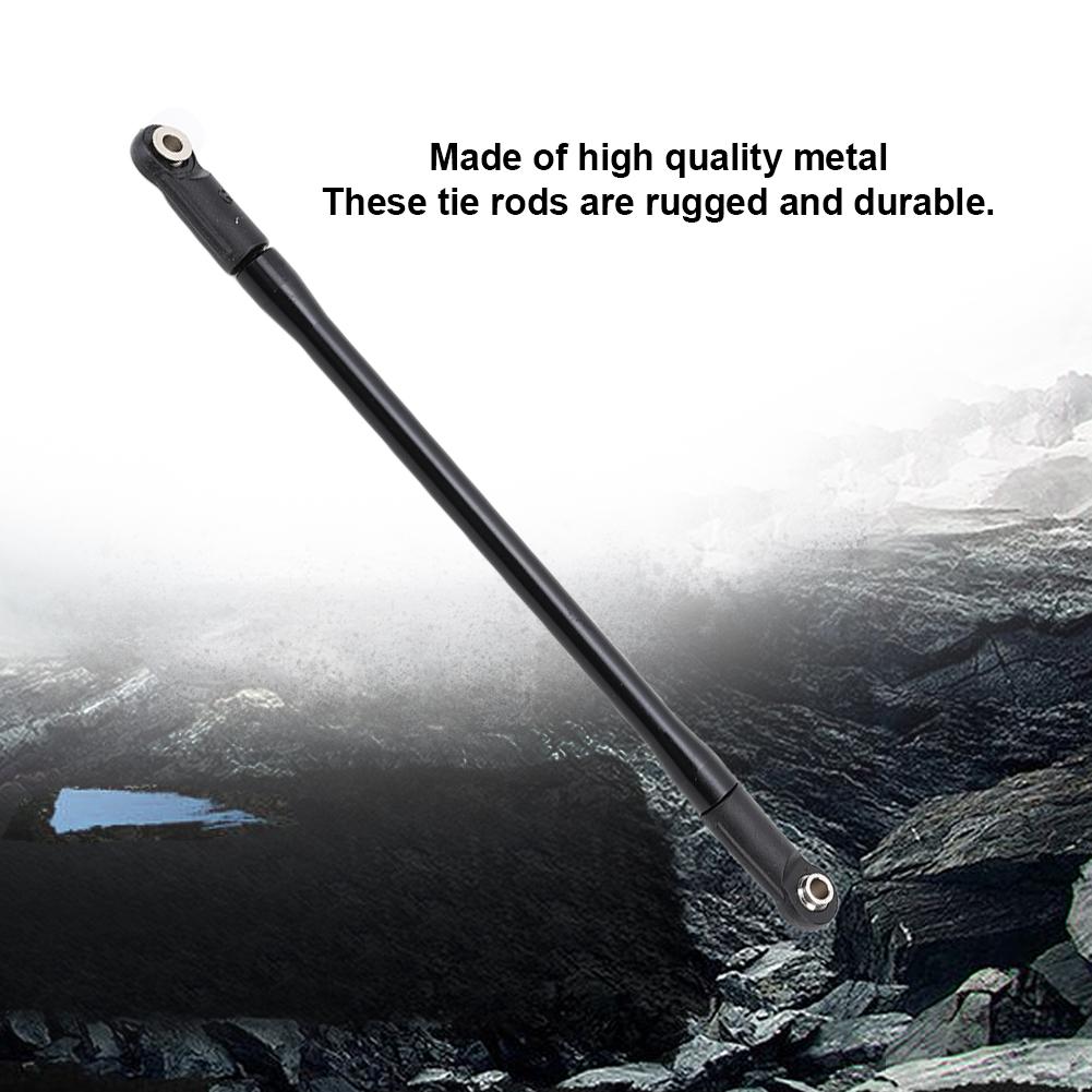 10pcs Metal Chassis Anti Rust Replacement Pull Rod Fit for Axial SCX10 II RC Crawler Black