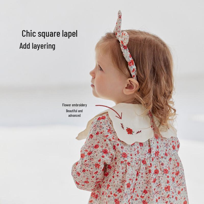 Babylove Mädchen Prinzessinnenkleid mit Blumenprint aus Baumwolle