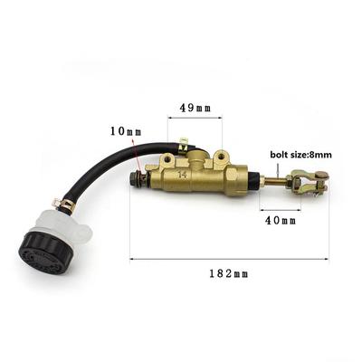 50mm Motorradzubehör Hauptbremszylinder Pumpe Universal Hydraulikpumpen Golden