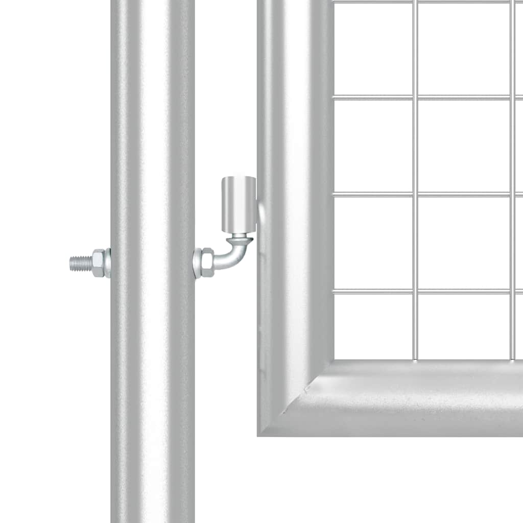 Vidaxl Brama Z Siatki, Srebrna, 400X175 Cm, Galwanizowana Stal