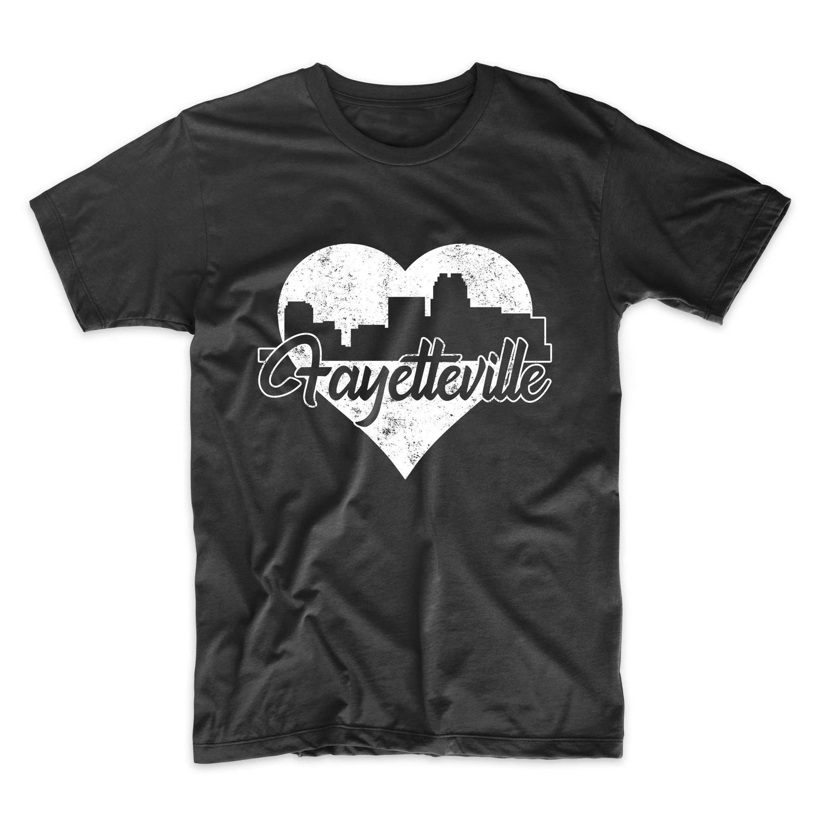 

Men s Fayetteville Shirt - Retro Fayetteville NC Skyline Heart T-Shirt 4XL