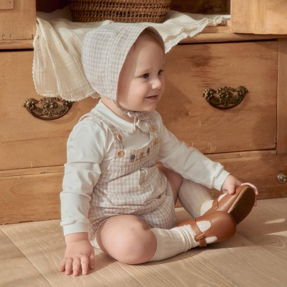 Хлопковый боди-комплект Organicmom из модала Mlstqs06 beige/75