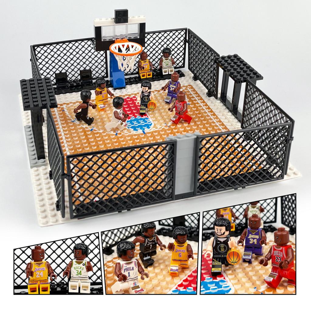 School Basketball Court Building Blocks Toy With Diy Assembly For Kids