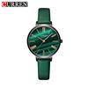 CURREN 9076 Leather Quartz Waterproof Fashion Watch for Women Date Leather Watches Wrist