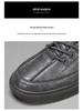New Men's Autumn Breathable Waterproof Non-slip Black Leather Casual Sneakers