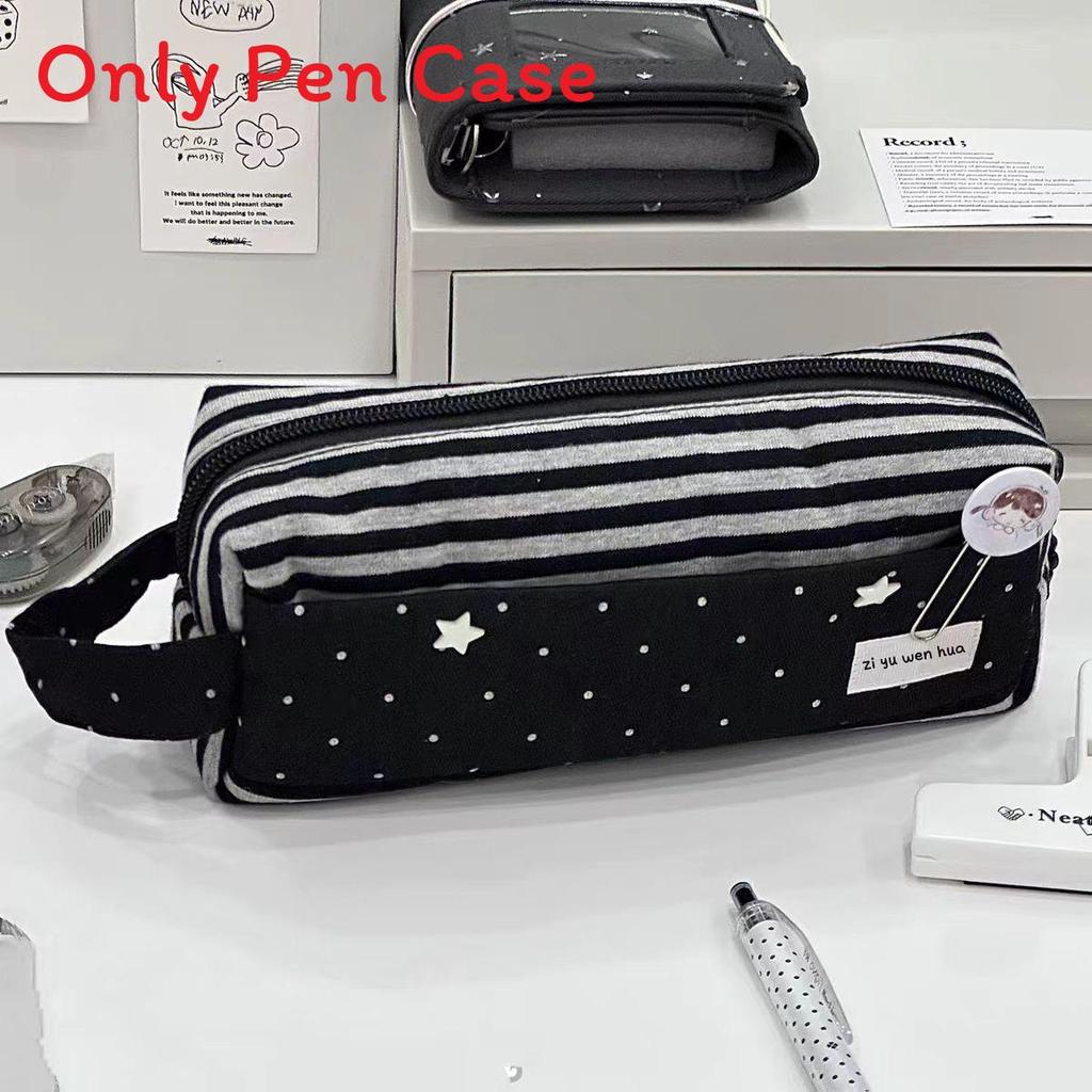 

Soft Mousse Pencil Case Large Capacity Storage Bag For Girls Office Use черный серый