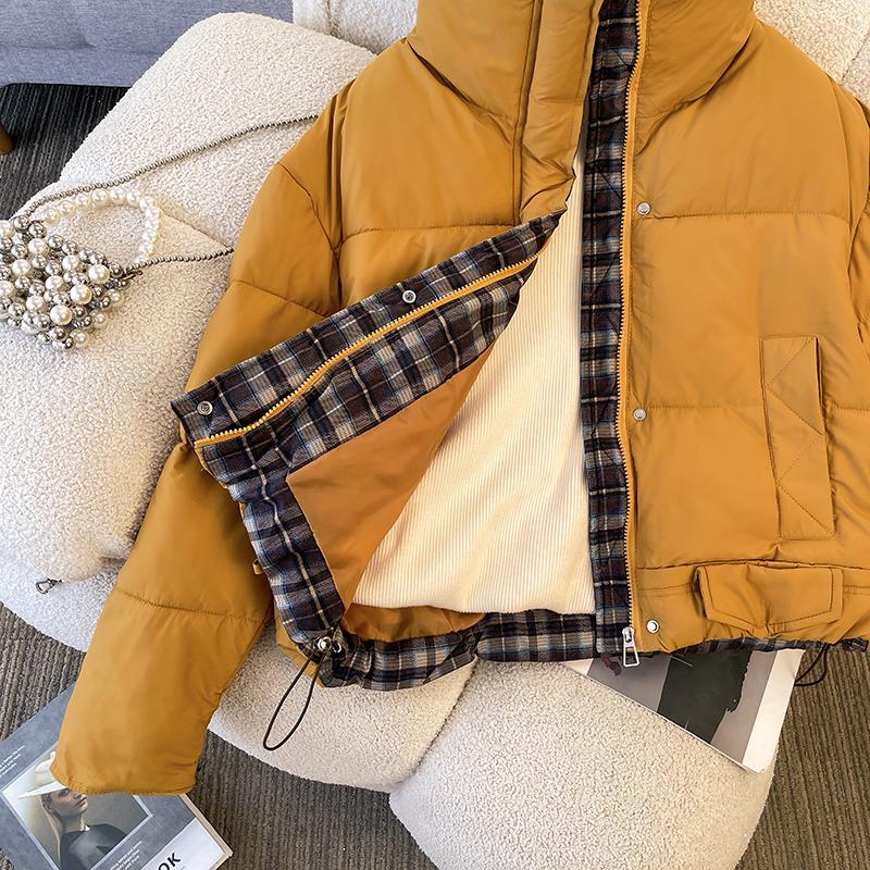 Fashion Winter Jackets Woman Short Parkas Stand Collar Thick Warm Casual Women's Coats