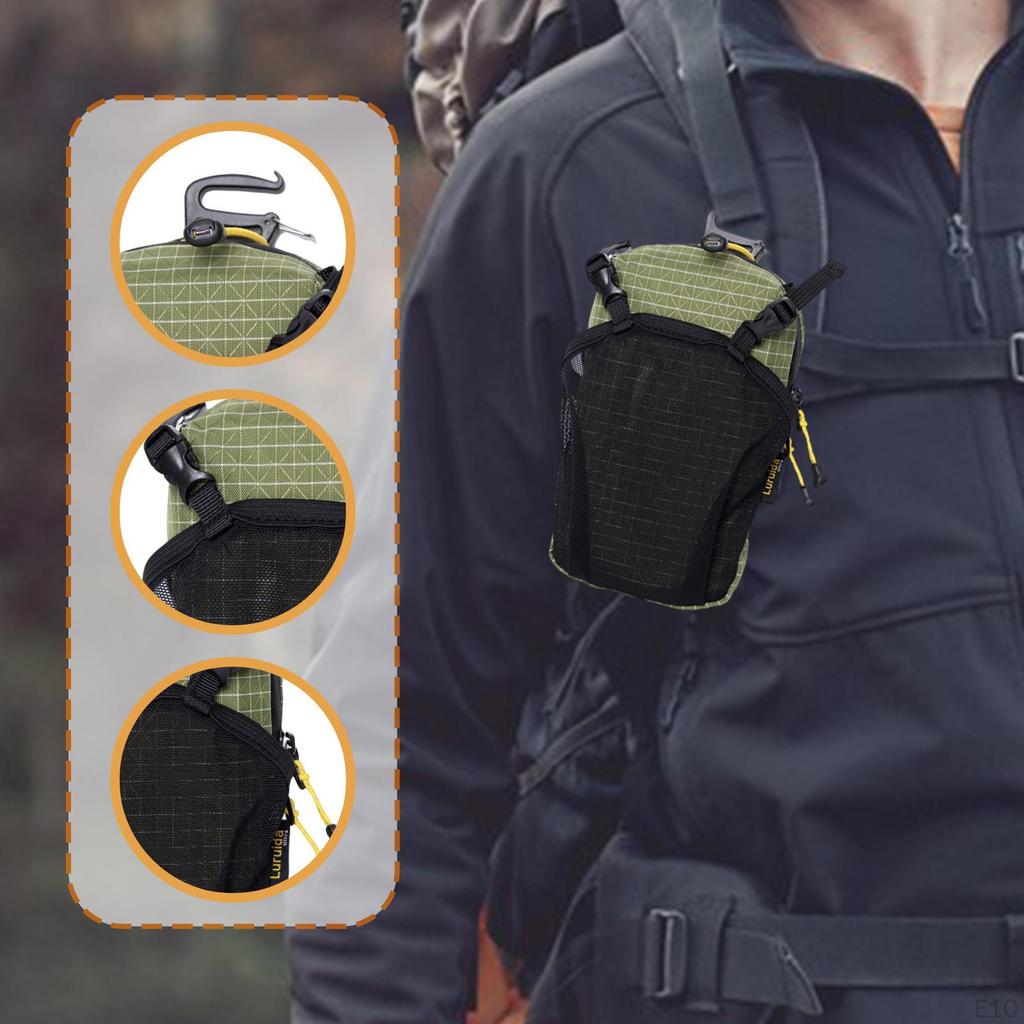 Crossbody Bag Accessory Pouch Organizer Storage Belt Nylon Zipper Hanging Suitable for Hiking