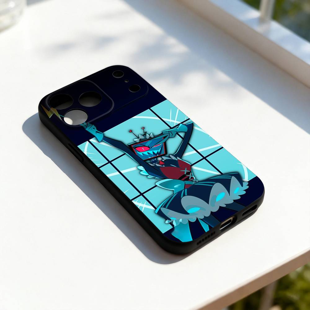 

H-Hazbin V-Vox Trust Us Phone Case For iPhone 17,16,15,14,13,12,11,Pro,Max,Plus,E,SE4,Air,Mini Black Precise Hole Matching iPhone11