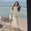 High-end Pure Desire Vacation Dress Summer Niche Tube Top Long Dress Bali Beach Dress