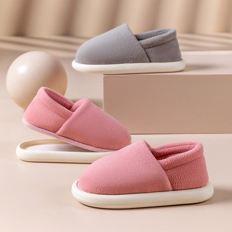 Removable cotton slippers women's new autumn and winter home home indoor couple thick-soled velvet cotton shoes men