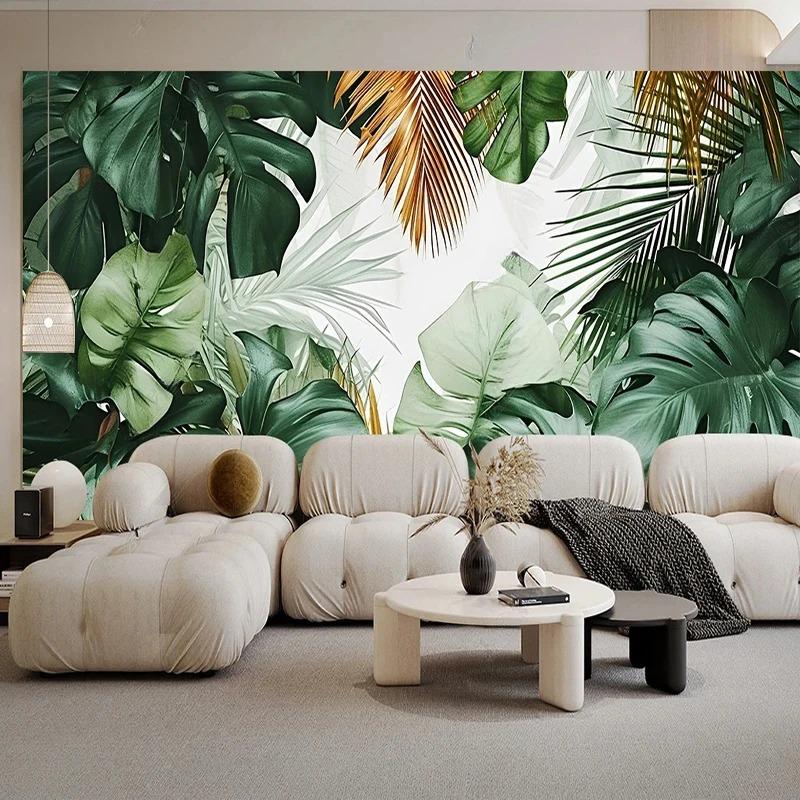 Nordic Rain Forest 3d Wall Mural Plant Mural Living Room Bedroom Tv Background Wall Paper Home Decor