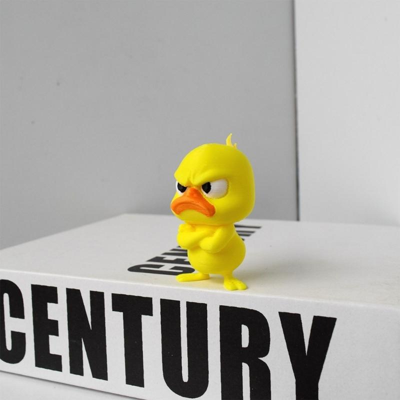Angry Little Yellow Duck Desktop Ornaments Compacts Size for Children Toy and Home Decoration