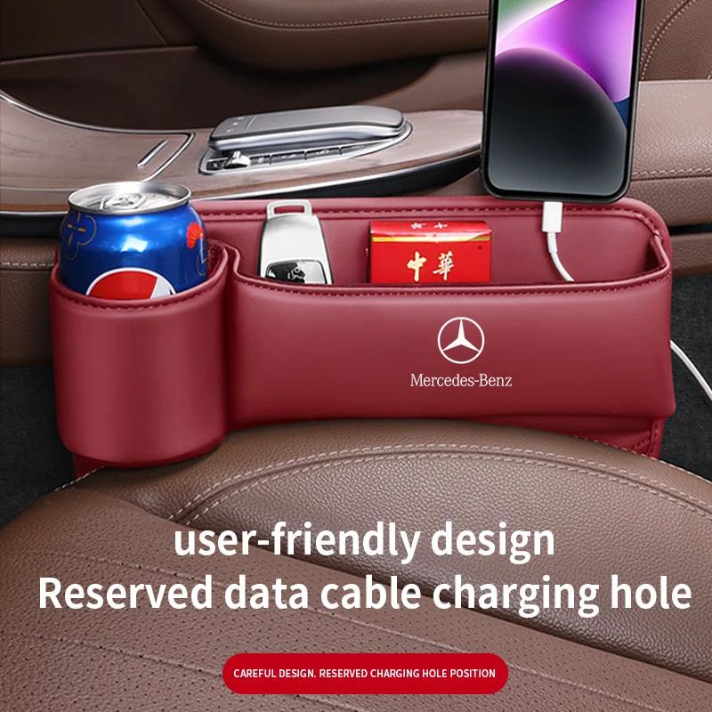 Samolepka na auto Pro Mercedes-Benz Třída A B C E S V R A45 C43 CLA GLA GLB GLC SLK SL Multifunkční úložný box do mezery mezi sedadly