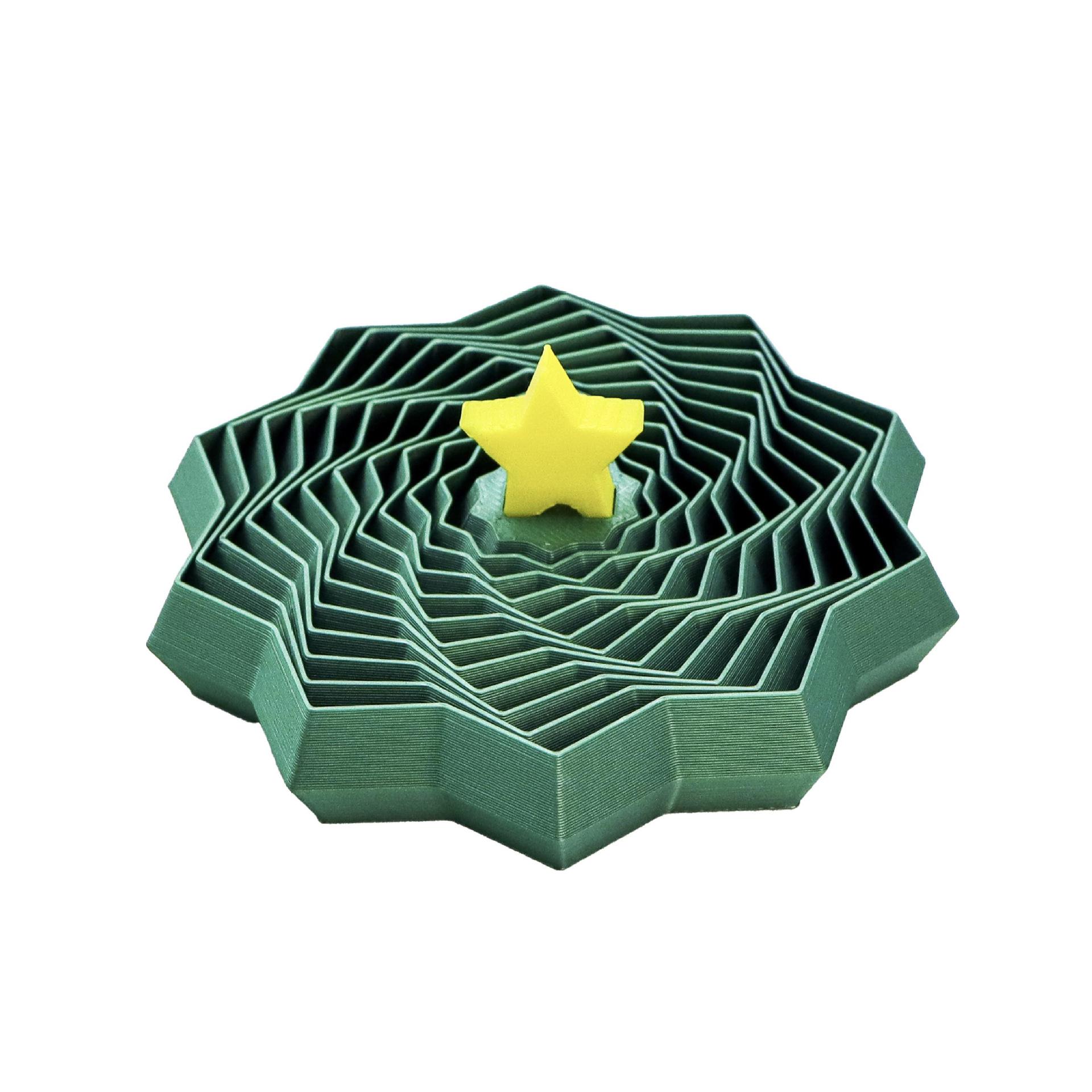 

3D Printed Spiral Radish Fidget Toy – Stress Relief & Soothing Gift for Kids Small Christmas Star Radish Tower