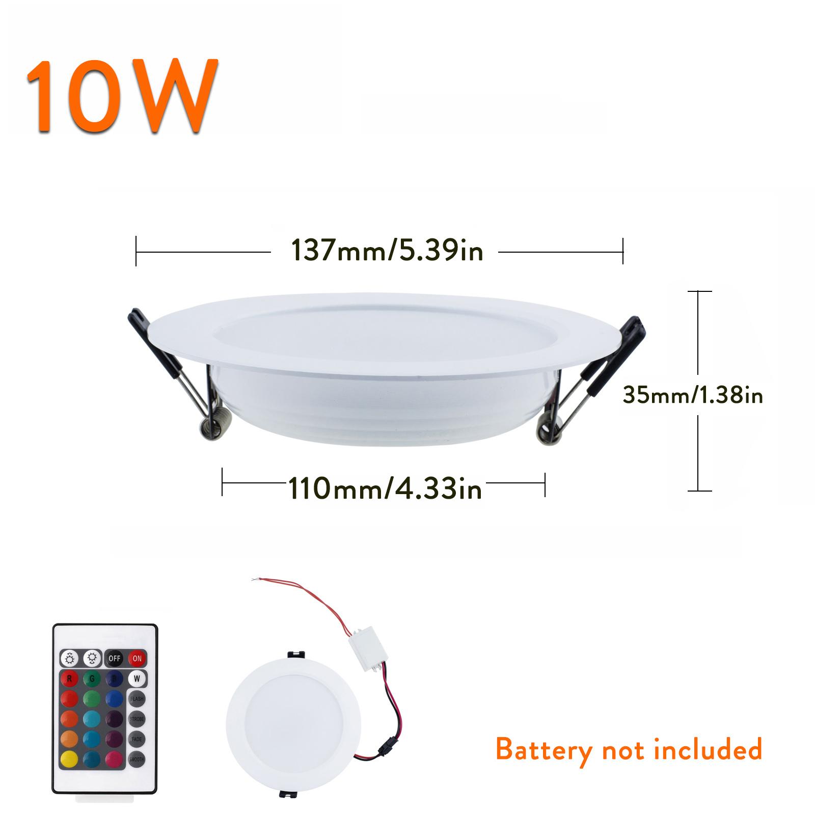 

RGB 5W 10W Dimmable LED Recessed Ceiling Downlight White Lamp + Remote Control 85-265V Lamp Spotlight Lighting For Home Office