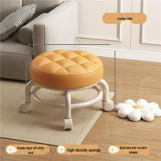 Rolling Pulley Stool for Home, Kids, Internet Celebrities, Soft, Simple Design, Ideal for Grout, Manicure, Pedicure.