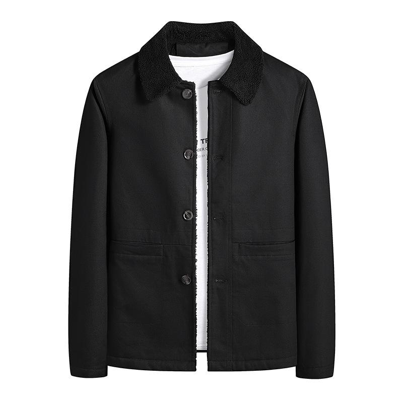 

Мужские пальто, мужские зимние куртки, деловая повседневная одежда из утолщенного бархата, осенние и зимние лацканы для мужчин 4XL