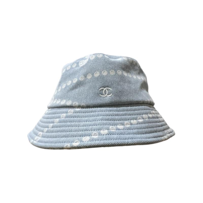 

CHANEL [25P Spring and Summer] Print Design - Fisherman Hat Uniform Couple Style for Men and Women Multi-Color чорний