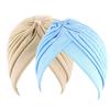 Turban Cap Solid Color Cross Shape Headdress Brimless Pure Color Beanie Headwrap Party Accessories
