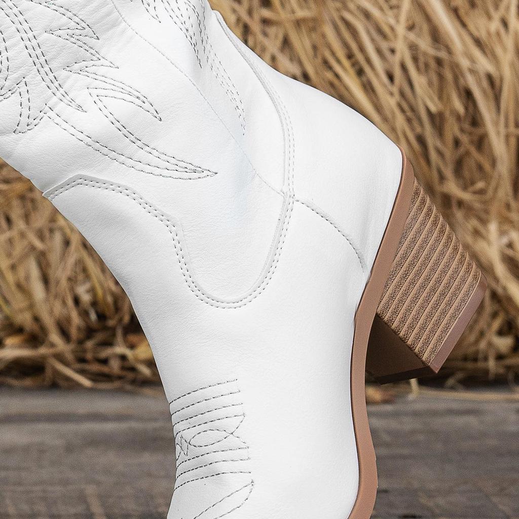 Damen Übergröße Bestickte Cowboystiefel bis zum Knie, Western-Stil, Kollektion 2026.