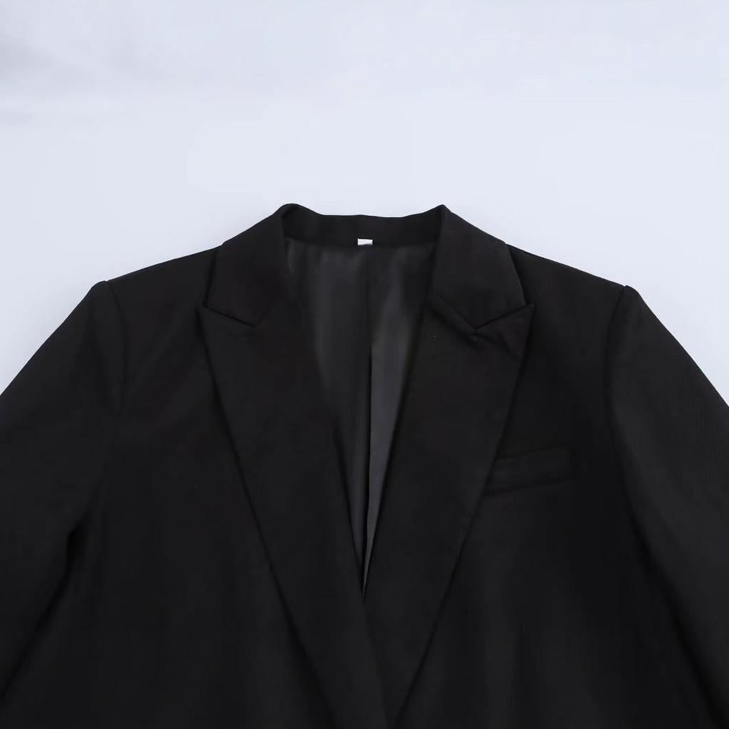 2024 Winter Women's European & American Style Lace-up Loose Suit Jacket