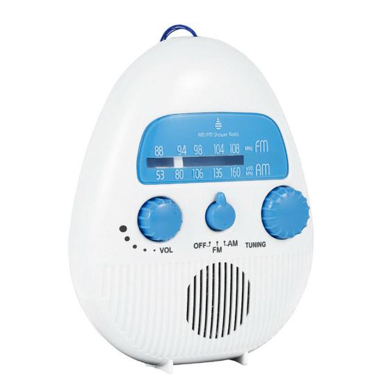 

Shower Radio Adjustable Volume Long Standby Life Shocking Sound Waterproof Speaker Battery Powered