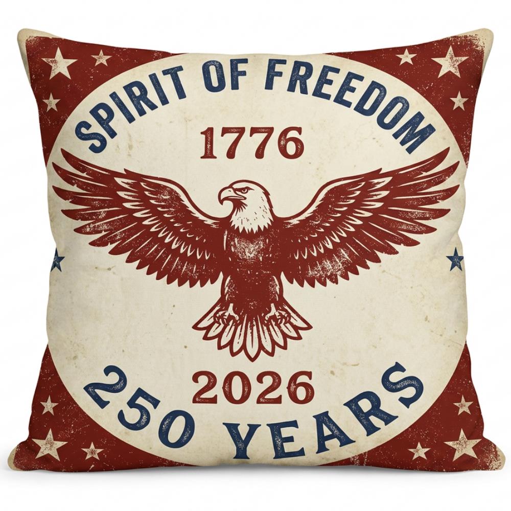 Spirit Of Freedom 1776 - Kissen mit Adlerdruck 250 Jahre Patriotisches Amerikanisches Thema Kissen Dekokissen für Sofa zu Hause