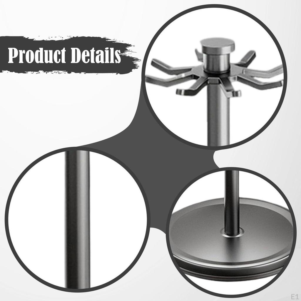 Degree Rotating Utensil Rack Hanger Stand Supplies Organizer with Hooks for Kitchen Counter Spoon