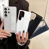 Silicone Wrist Strap Luxury Matte Elastic Phone Case for Samsung S26 Ultra S26 S25 S24 S23 Plus Hard Clear Shockproof Back Cover