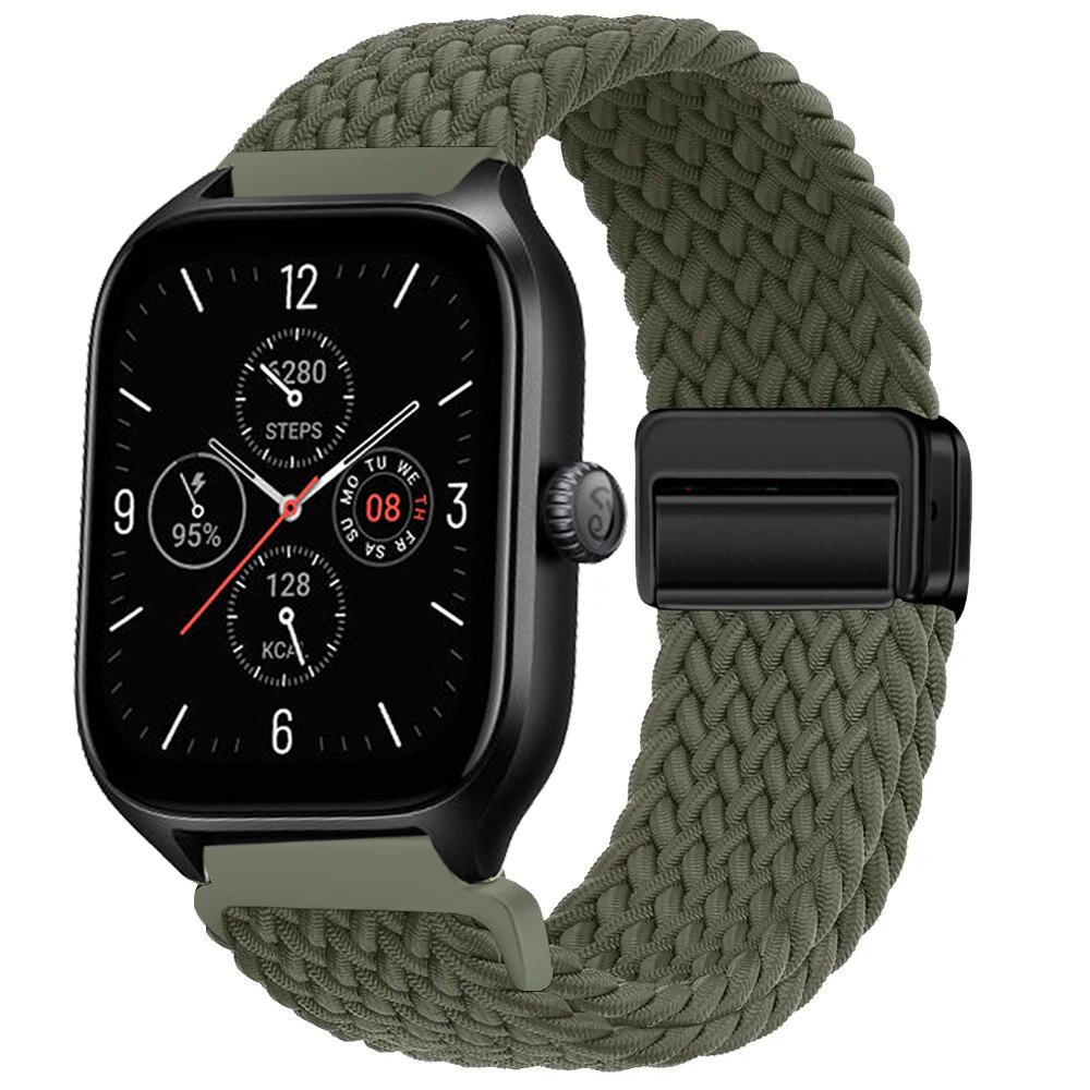 Braided Solo Loop Strap For Amazfit GTS/2/2e/3/4/GTS2 Mini/GTR 2/2e/4/3/Pro Nylon Bracelet Amazfit Bip 6 5 20mm/22mm Watch Band