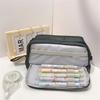 Large Capacity Pencil Bag Pen Case Solid Color Pencil Case Double Layers Pencil Pouch Pen Bag School Office Supplies