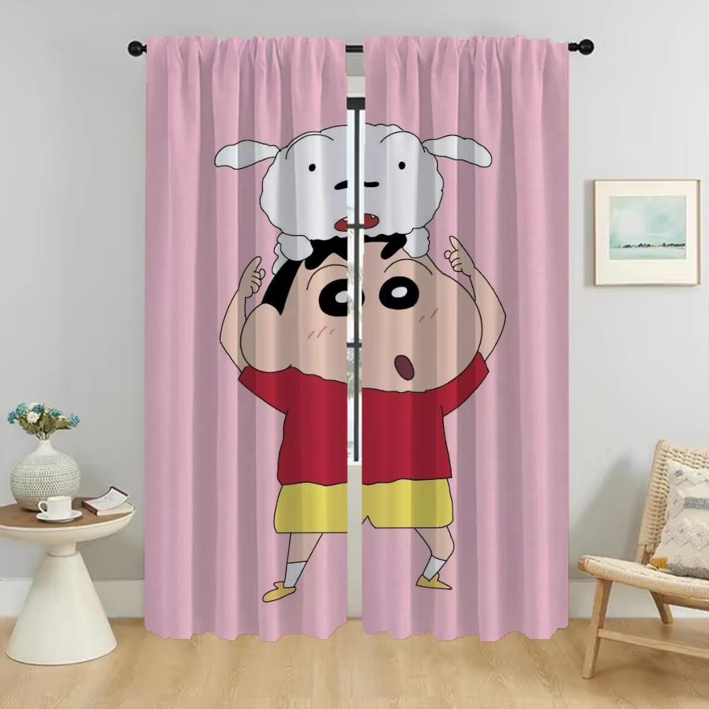 Crayon Blackout Curtain for Room 2 Panel Kitchen Curtains Tulle for Bedroom Home Interior Curtains Partition Shades Living Child