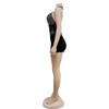 Fashion Women's Mesh Drilling Bubble Beads Sleeveless Shorts Jumpsuit