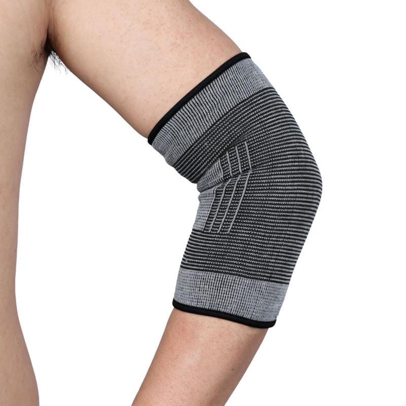 Elbow Support 1 Pair Adjustable Polyester-Cotton Compression Strap for Gym Workout Tennis Elbow Joint Pain Relief