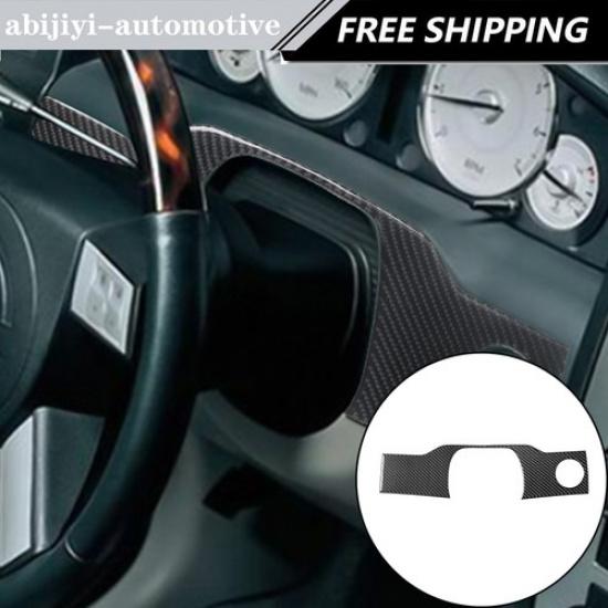 For Chrysler 300 300C Carbon Fiber Interior Steering Wheel Surround Cover Trim