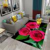 Red Rose Romantic Flower Carpet Soft Floral Rugs for Bedroom Living Room Valentine Decorative Area Mats