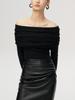 Women's Slim Fit One-Shoulder Knit Top: Early Autumn High-End Sweater Layer