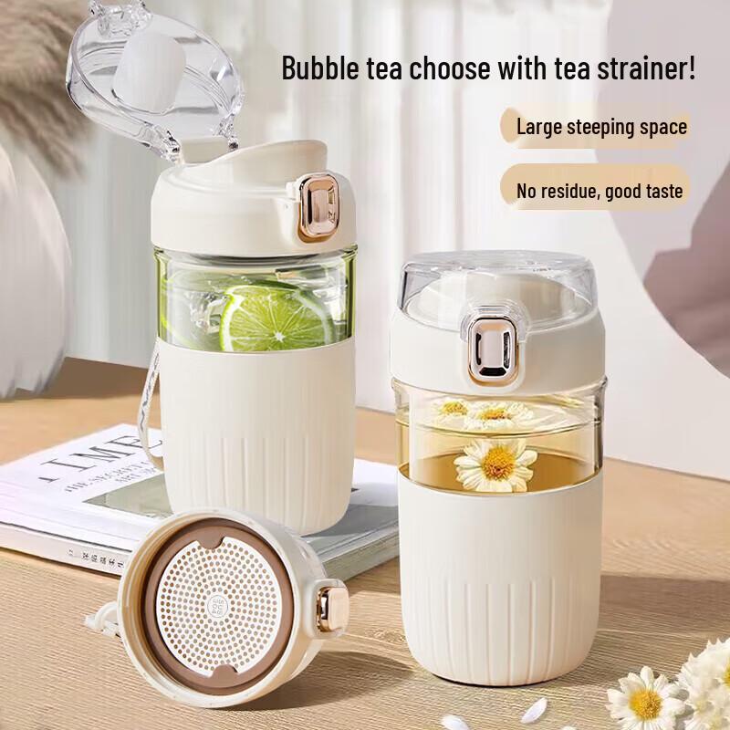 Xiduomi Portable Borosilicate Glass Tea Water Separation Cup