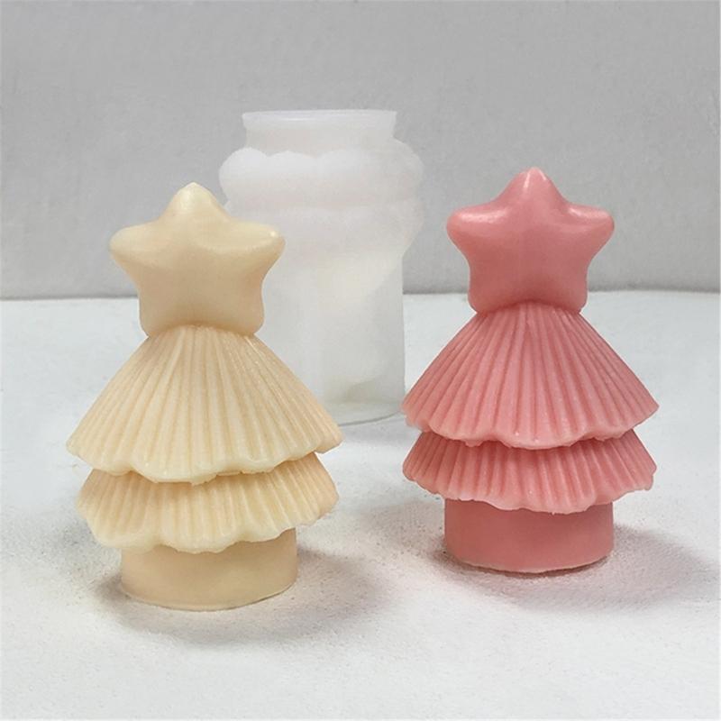 Flexible Silicone Mold Handmade Scented Candle Mould Star Christmas Tree Aromatherapy Jewelry Mold Home Decorations